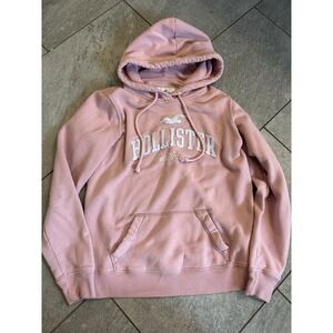 Hollister California Pink Hoodie Sweatshirt Women's Small Pullover Long Sleeve